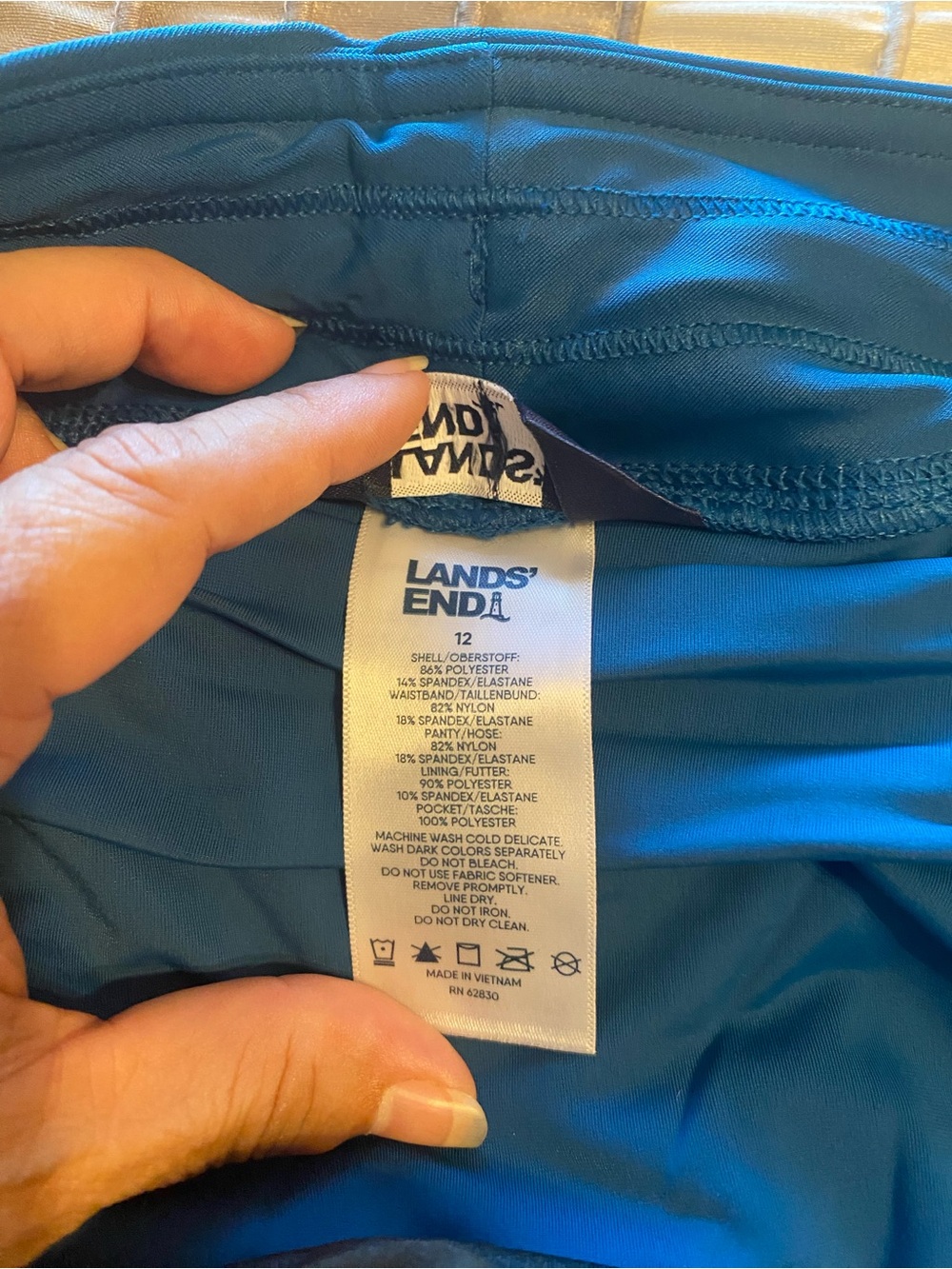 Lands' End - NEW - Baltic Teal 5" Board Shorts with Panty - Picture 9 of 11